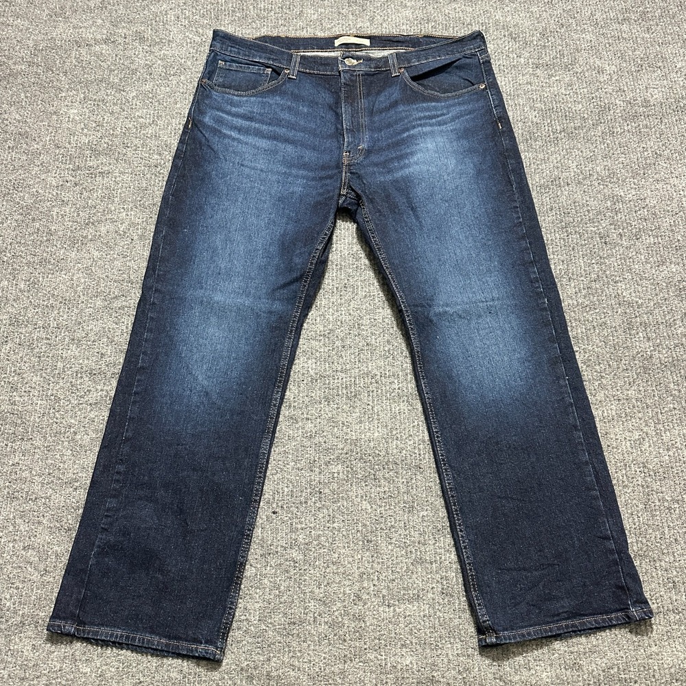 Levis Signature Mens Jeans 38x30 Blue Denim Relaxed Fit Straight‎ Leg Mid Rise